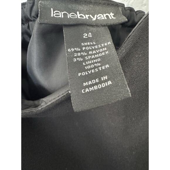 Lane Bryant Black Sheath Adjustable Strap Lined Dress Women's Plus Size 24 - Picture 5 of 6